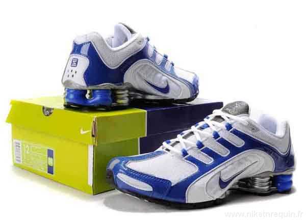 Nike Shox R5 paniers Courir Blanc Marine (3)